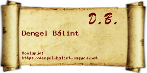 Dengel Bálint névjegykártya